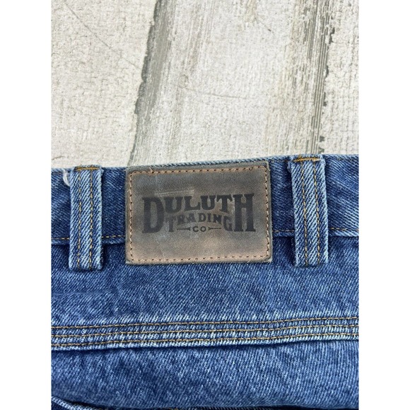 Duluth‎ Trading Relaxed Straight Leg Jeans Mens Size 48x30 Blue Denim Fire Hose - Picture 4 of 12